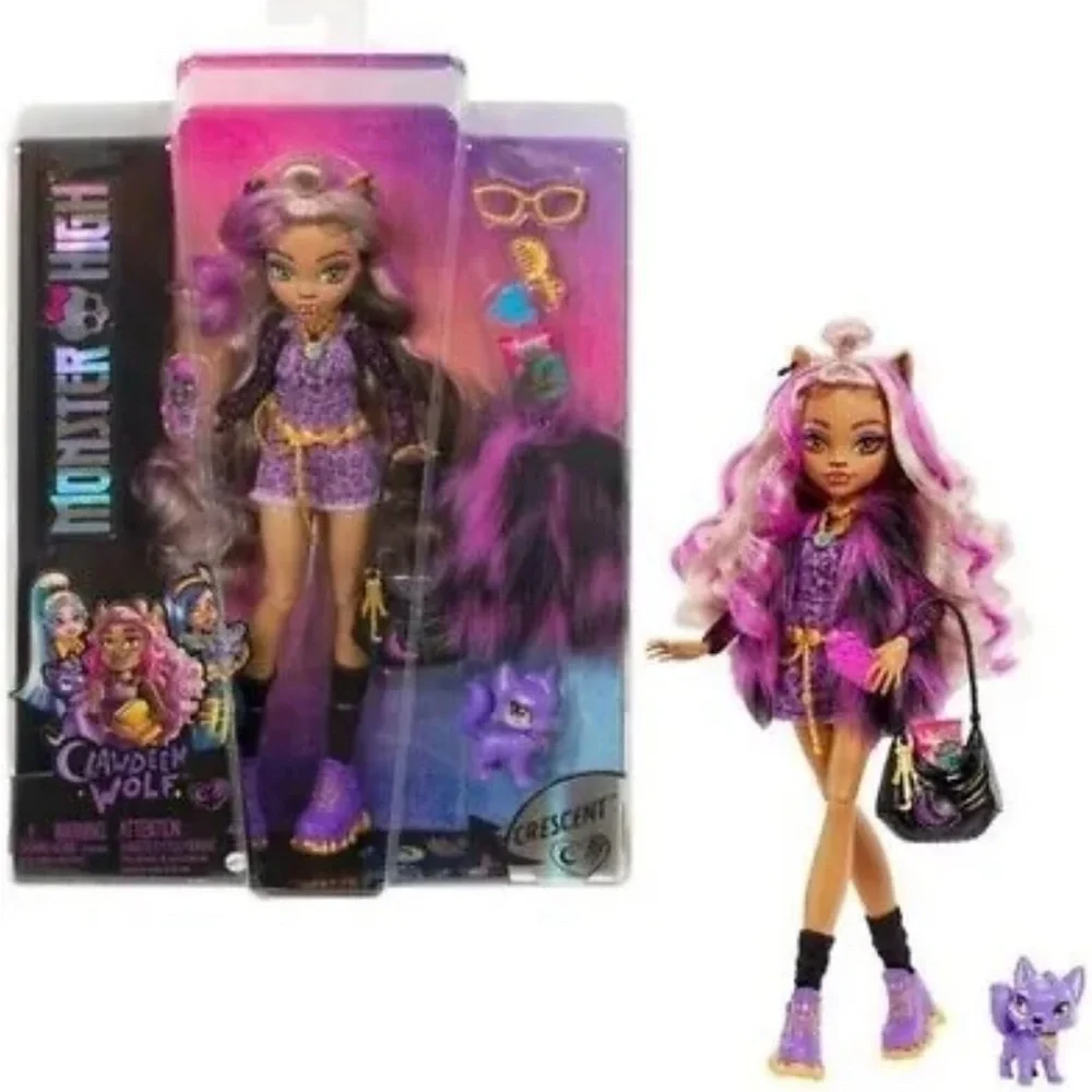Monster High Clawdeen Wolf Fashion Doll & Pet Crescent New 2022